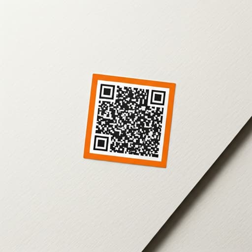 QR sticker mockup